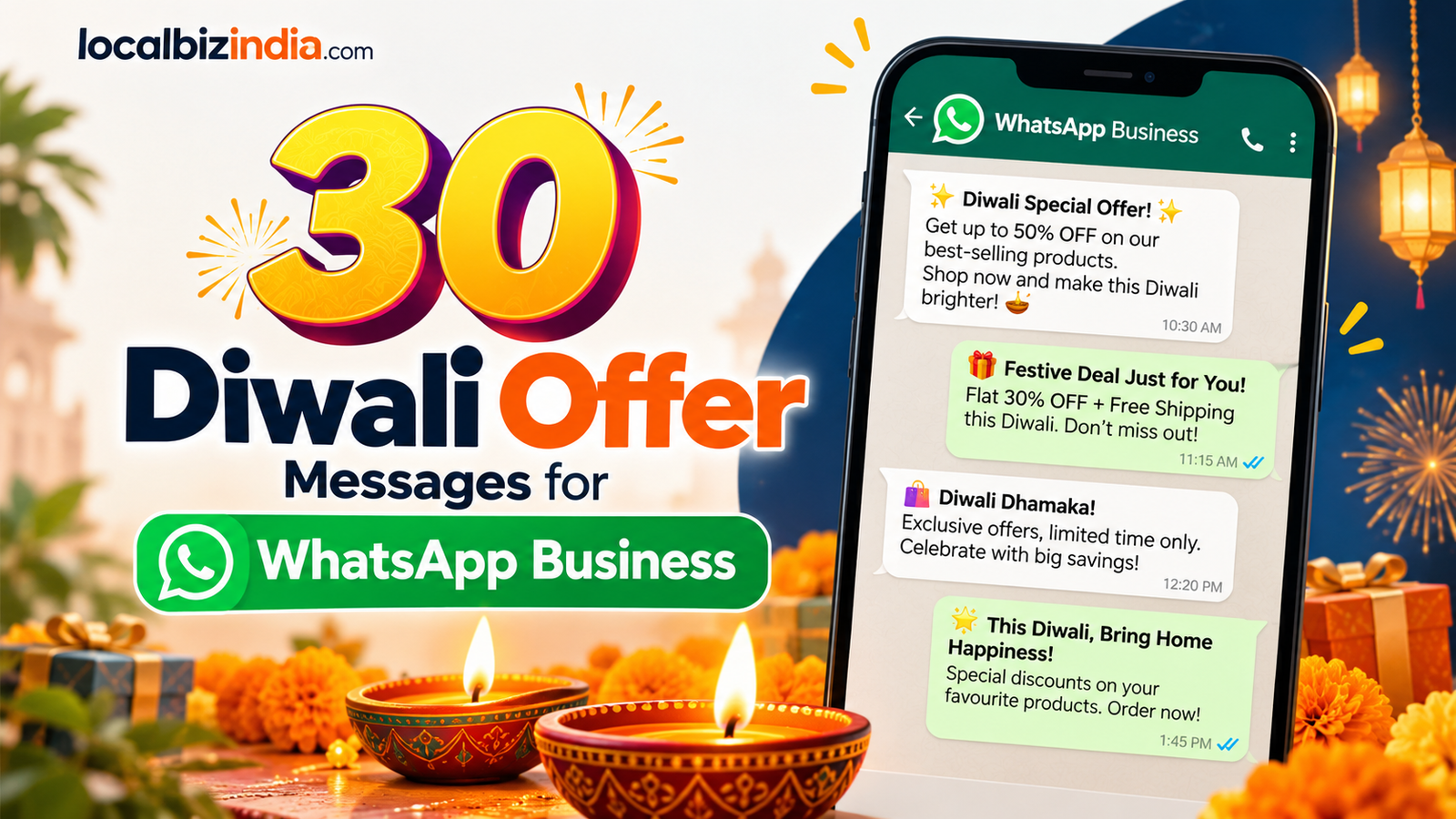 30 Diwali Offer Messages for WhatsApp Business